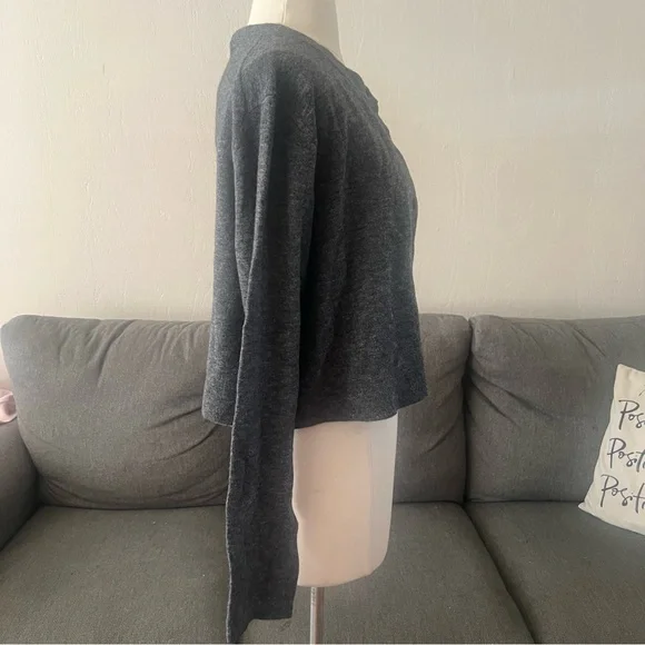 NWT Heather Charcoal Softspoke Wilfred Aritzia Cardigan - Picture 6 of 13